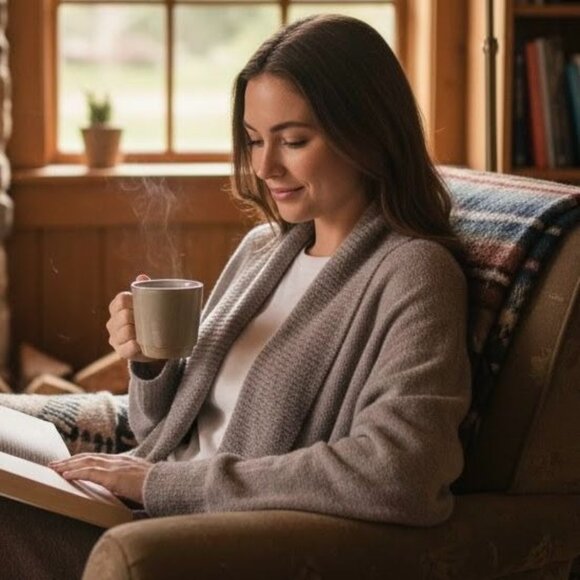 Barefoot Dreams Cozychic Lite Knit Circle Cardi - Picture 1 of 12